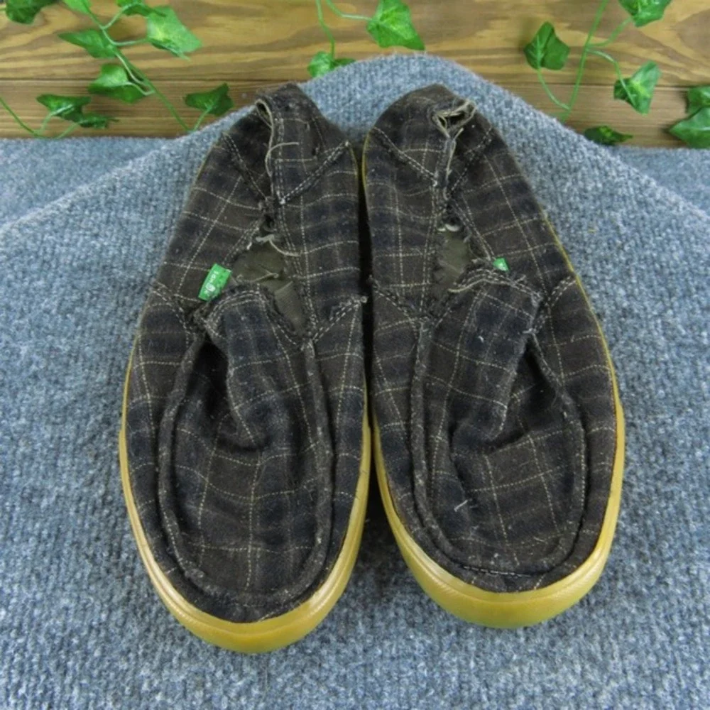 Sanuk Men's  Slip-On Brown Fabric Size 9M Gently Used‎ 2025